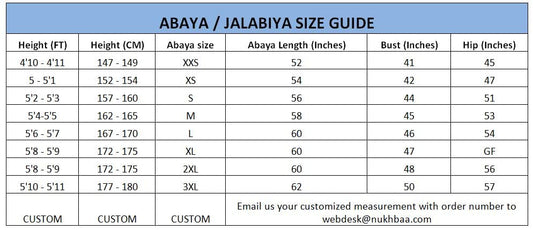 نخبة عباية نسائية مصنوعة من قماش فاخر، تأتي مع حجاب مطابق AJ139A تقليدي (عبوة من 5 قطع)