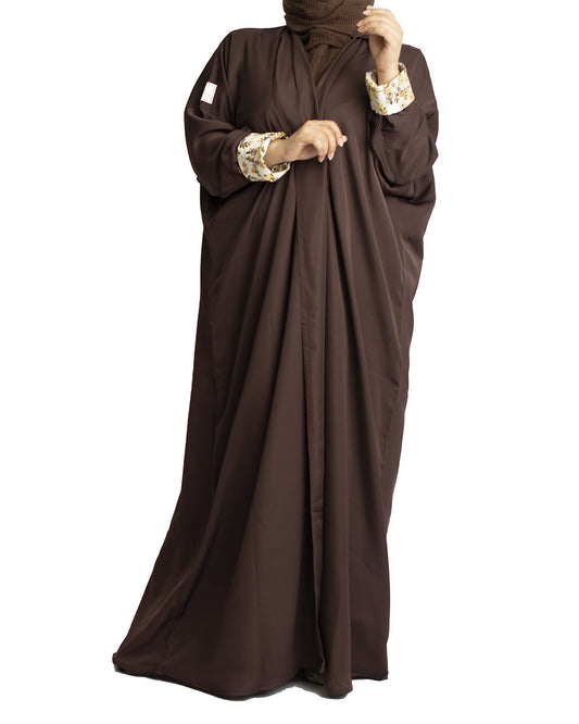 Abaya Crepe Half Cloche Rubber Sleeve